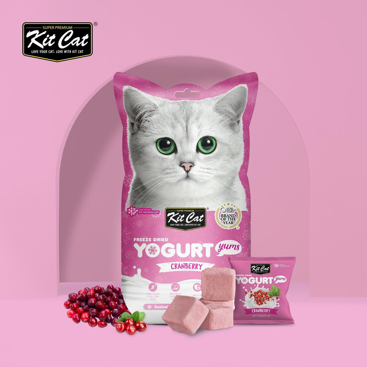 Snack Mèo Kit Cat Yogurt Yums 8 Vị Thơm Ngon 80g (Túi 10 Viên) - Paddy Pet Shop