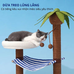 Trụ Cào Móng Mèo Cây Dừa ZEZE Cat Tree - Paddy Pet Shop