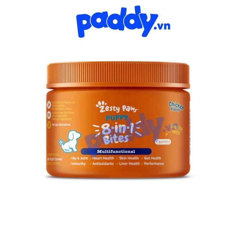 Viên Nhai Zesty Paws Vitamin 8 in 1 Puppy cho chó mèo con / size nhỏ tổng hợp - Paddy Pet Shop