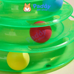 Đồ Chơi Mèo Tháp Banh 3 Tầng - Paddy Pet Shop