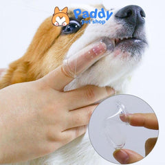 Bàn Chải Đánh Răng Cho Chó Mèo Silicon Đeo Tay - Paddy Pet Shop