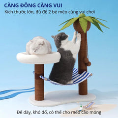 Trụ Cào Móng Mèo Cây Dừa ZEZE Cat Tree - Paddy Pet Shop