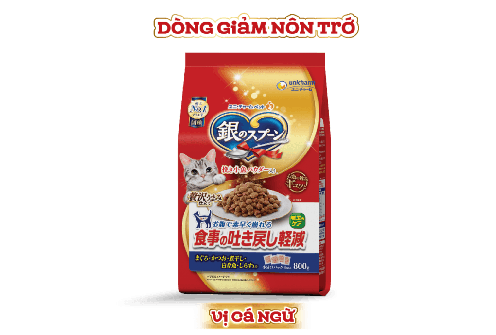 Thức Ăn Hạt Mèo Trưởng Thành Silver Spoon Giảm Nôn Trớ 800g - Paddy Pet Shop