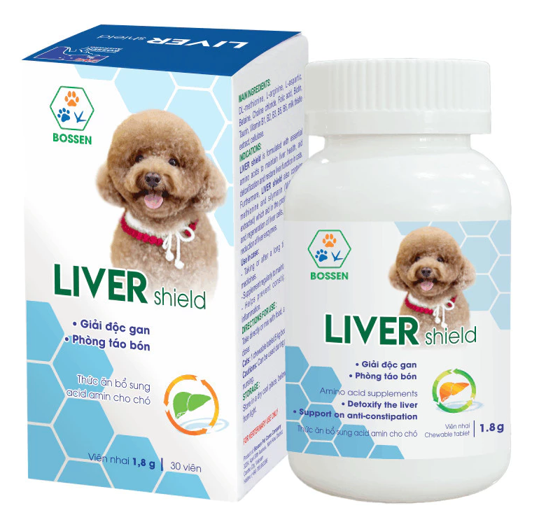 Viên Nhai Cho Chó Liver Shield - Giải Độc Gan & Phòng Táo Bón (Hộp 30 Viên)