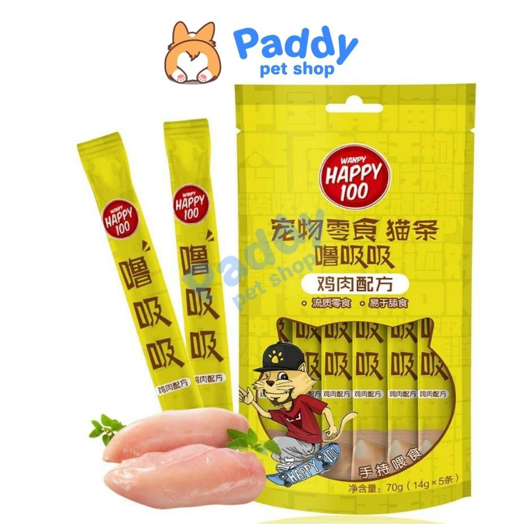 Súp Thưởng Cho Mèo Wanpy Happy 100 (Túi 5 tuýp*14g) - Paddy Pet Shop