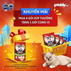 Súp Thưởng Cho Mèo Silver Spoon 100% Từ Thịt Cá Thật 56g