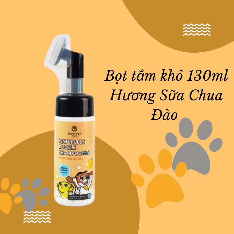 Bọt Tắm Khô Cho Chó Mèo Hana Pet Mini 130ml