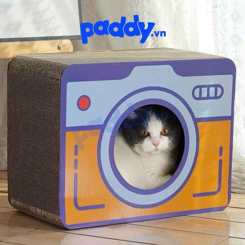 Bàn Cào Móng Mèo Giấy Hình Hộp (Tặng Kèm Cỏ Mèo) - Paddy Pet Shop