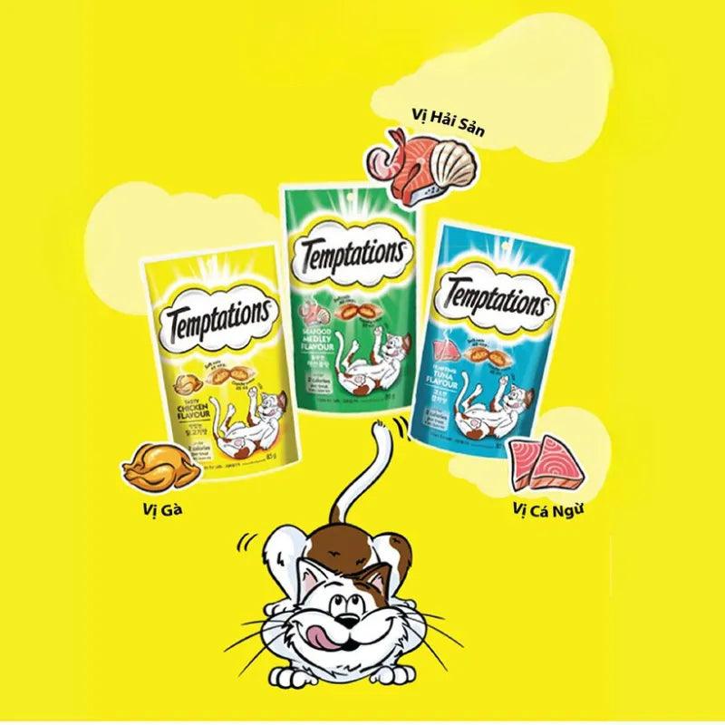 Bánh Thưởng Cho Mèo Temptations 30g (Ngẫu nhiên) - Paddy Pet Shop