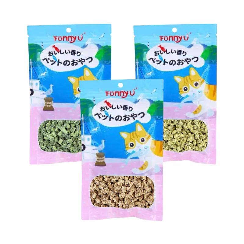 Bánh Thưởng Cho Mèo Vị Cỏ Mèo Viên Funny U 60g