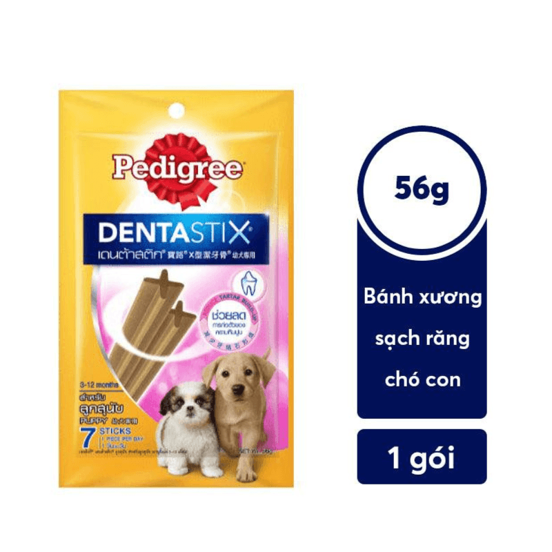 Bánh Xương Cho Chó Con Sạch Răng Pedigree Dentastix PUPPY 56g - Paddy Pet Shop