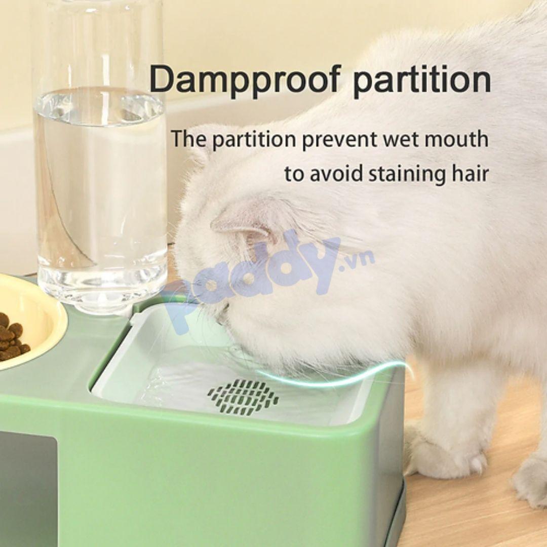Bát Ăn Cho Chó Mèo Pakeway Vuông Tròn Kèm Bình Nước - Paddy Pet Shop