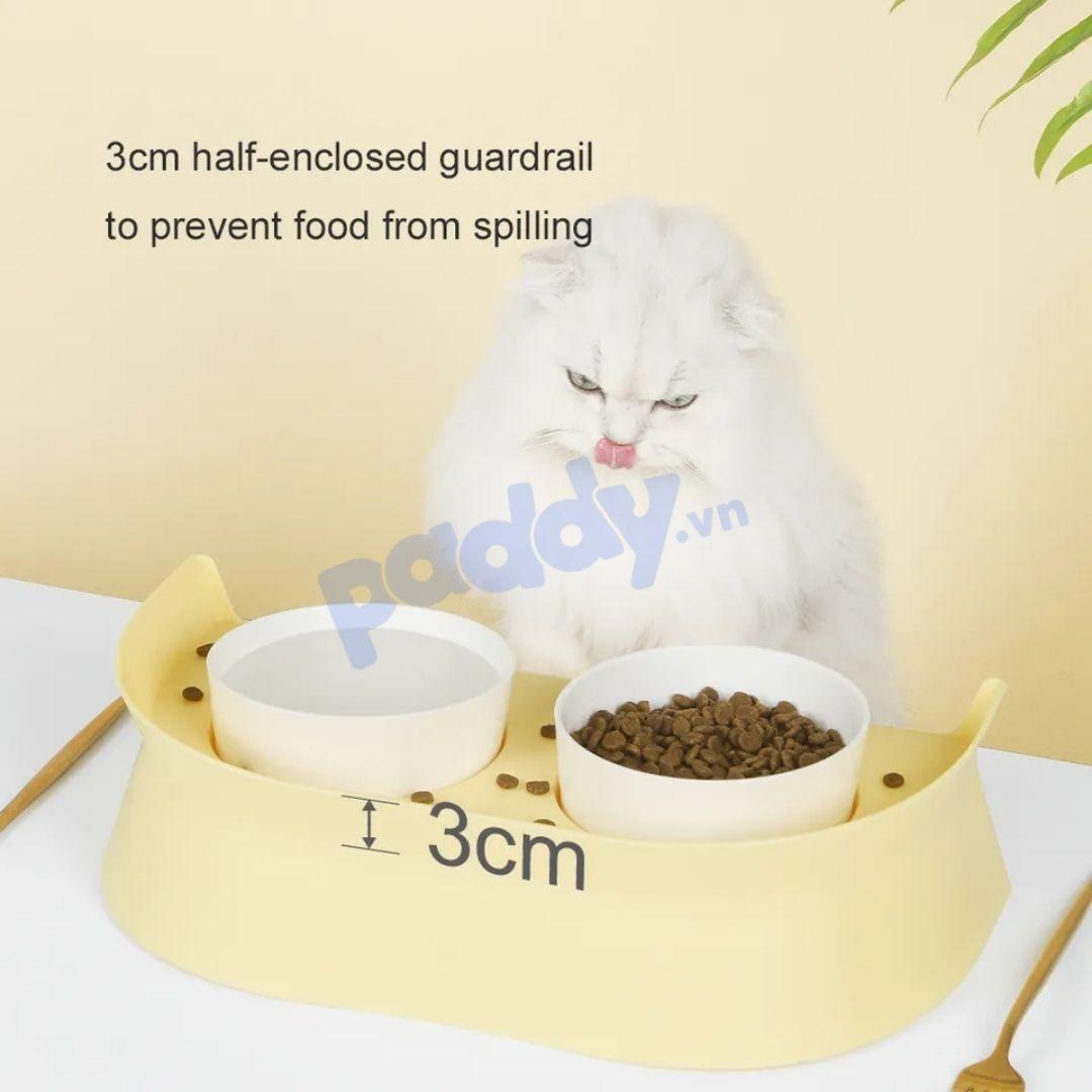 Bát Ăn Cho Chó Mèo Pakeway Bát Đôi Khay Viền Cao - Paddy Pet Shop