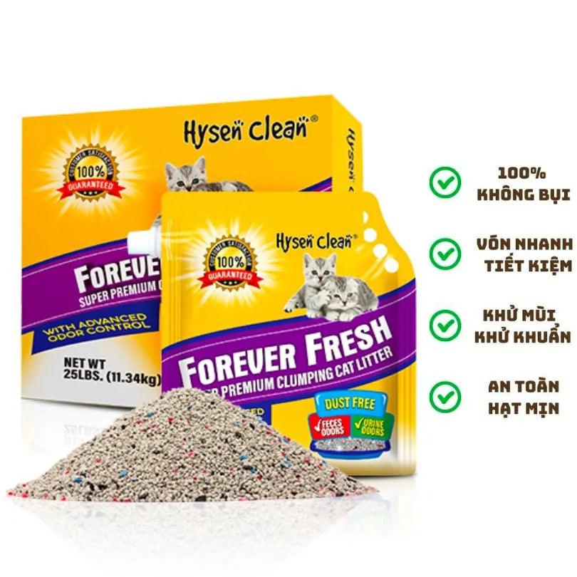 Cát Mèo Đất Sét Đá Khoáng Núi Lửa Hysen Clean 4kg - Paddy Pet Shop