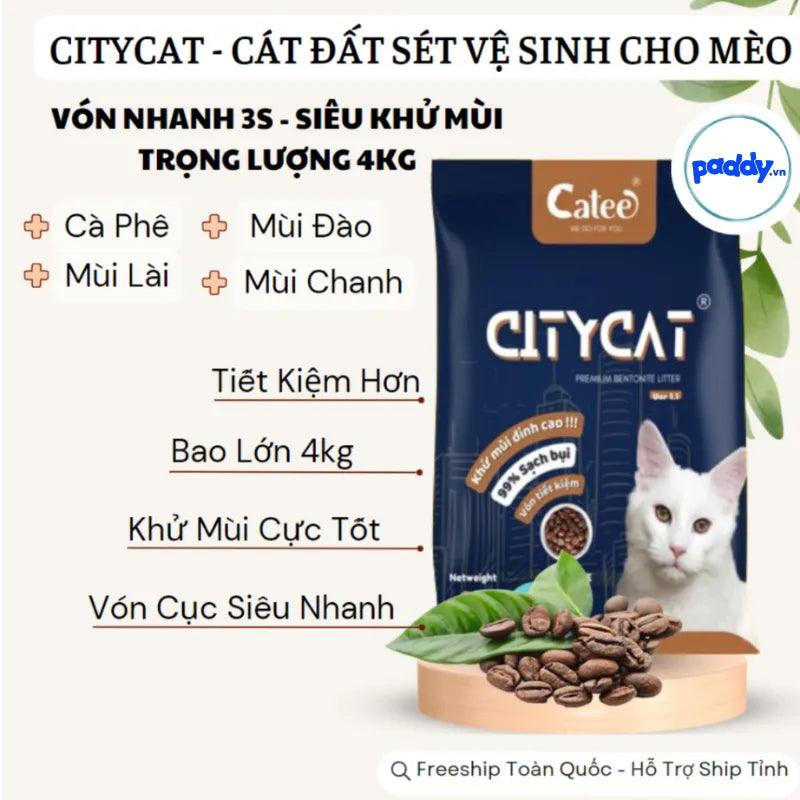 Cát Đất Sét Mèo City Cat 4kg - Paddy Pet Shop