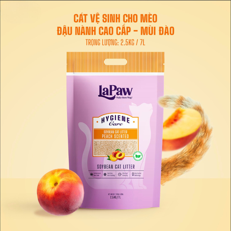 Cát Đậu Nành Cho Mèo LaPaw Cao Cấp 2.5kg