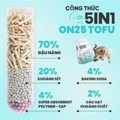 Cát Đậu Nành Cho Mèo ON25 Mixed Tofu