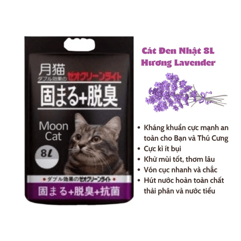 cát nhật vệ sinh cho mèo hương lavender