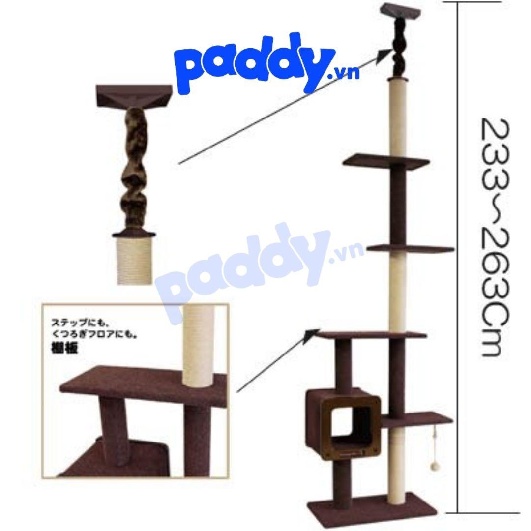 [230cm Single] Tháp Mèo Cào Móng Cattyman Cat Tree - Paddy Pet Shop