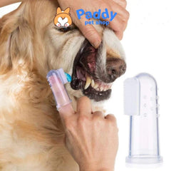 Bàn Chải Đánh Răng Cho Chó Mèo Silicon Đeo Tay - Paddy Pet Shop