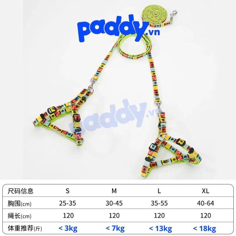 Dây Dắt Chó Mèo Yếm Đôi Dual HipiDog - Paddy Pet Shop