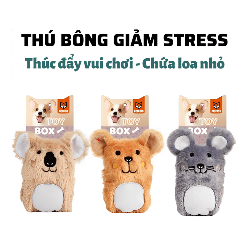 Đồ Chơi Cho Chó Gấu Chuột Nhồi Bông FOFOS - Paddy Pet Shop