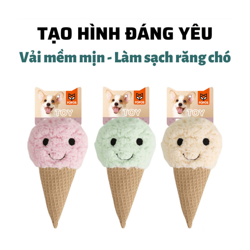 Đồ Chơi Cho Chó Que Kem Nhồi Bông FOFOS - Paddy Pet Shop