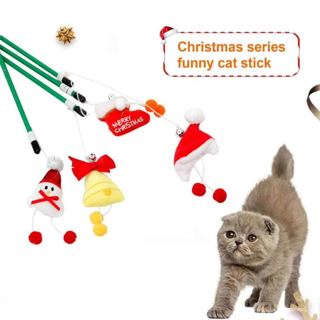 Đồ Chơi Cho Mèo Cần Câu Noel - Paddy Pet Shop