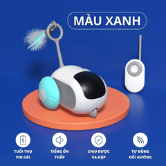 Đồ Chơi Chó Mèo Xe Điện Điều Khiển Từ Xa Sạc USB PetQ