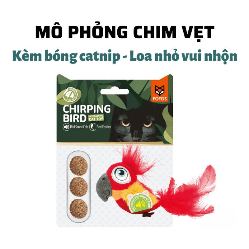 Đồ Chơi Mèo Vẹt Catnip FOFOS - Paddy Pet Shop