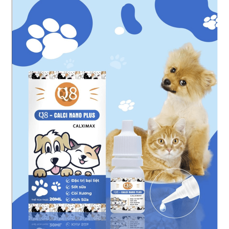 Dung Dịch Bổ Sung Canxi Cho Chó Mèo Q8 Canxi Nano Plus 20ml – Paddy Pet ...