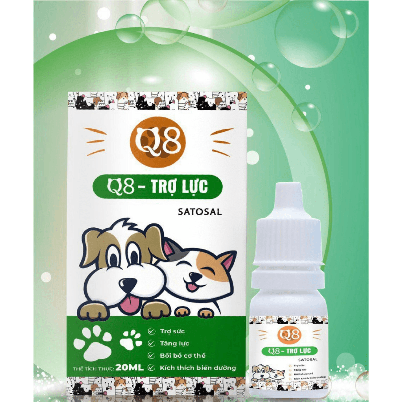 Dung Dịch Trợ Lực Cho Chó Mèo Q8 Satosal 20ml - Paddy Pet Shop