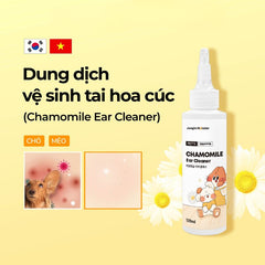 Dung Dịch Vệ Sinh Tai Cho Chó Mèo Jungle Monster Chamomile 120ml
