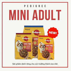 Thức Ăn Hạt Cho Chó Trưởng Thành Giống Nhỏ Pedigree Adult Mini 1.3kg - Paddy Pet Shop