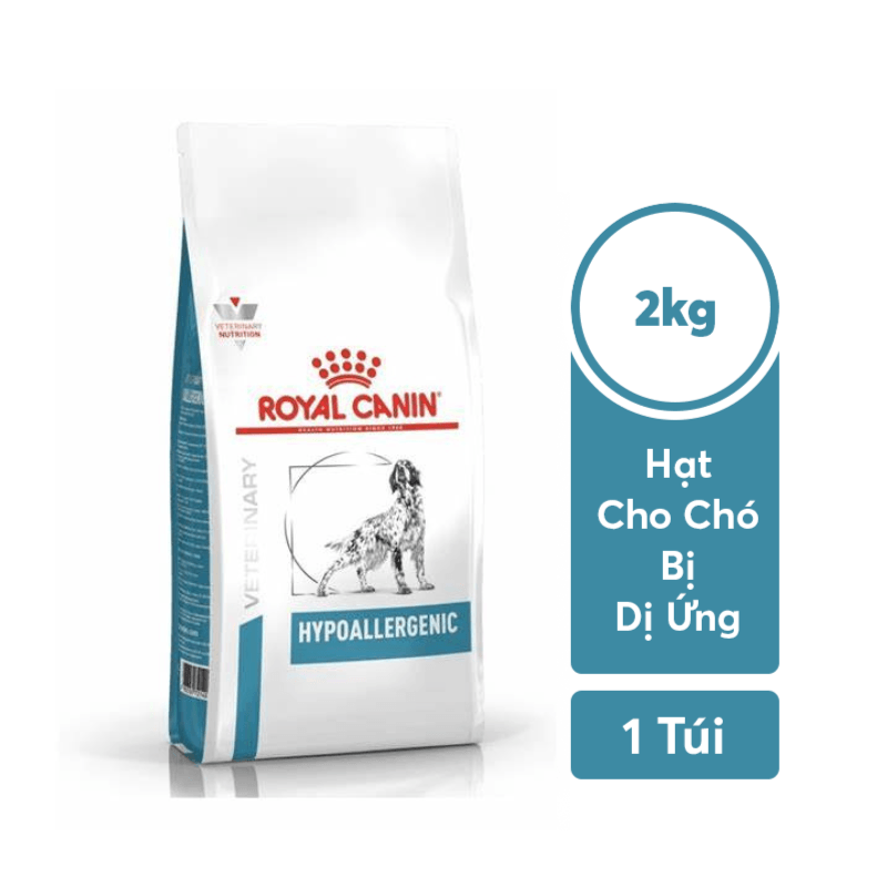 Thức Ăn Hạt Điều Trị Bệnh Cho Chó Bị Dị Ứng Royal Canin Hypoallergenic 2kg