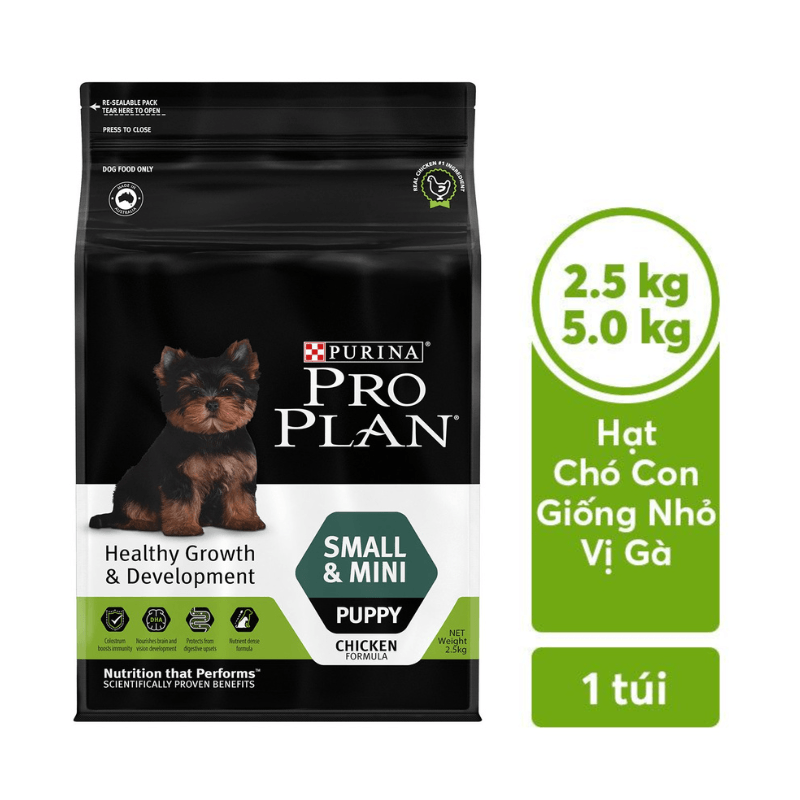 Hạt Purina ProPlan Puppy Cho Chó Con Giống Nhỏ Vị Gà (Có chứa sữa non) - Paddy Pet Shop