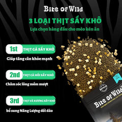 Hạt Cho Mèo Bite of Wild Không Ngũ Cốc Nhiều Thịt 1Kg - Paddy Pet Shop