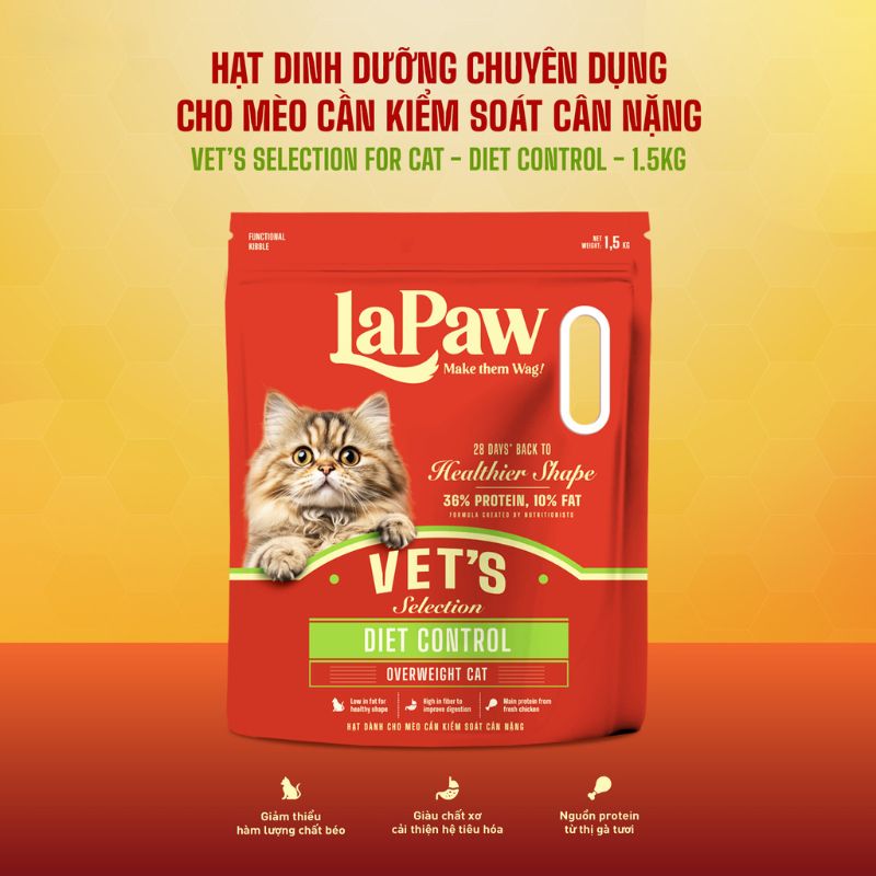 Hạt Cho Mèo LaPaw Vet Dinh Dưỡng Chuyên Biệt 1.5kg