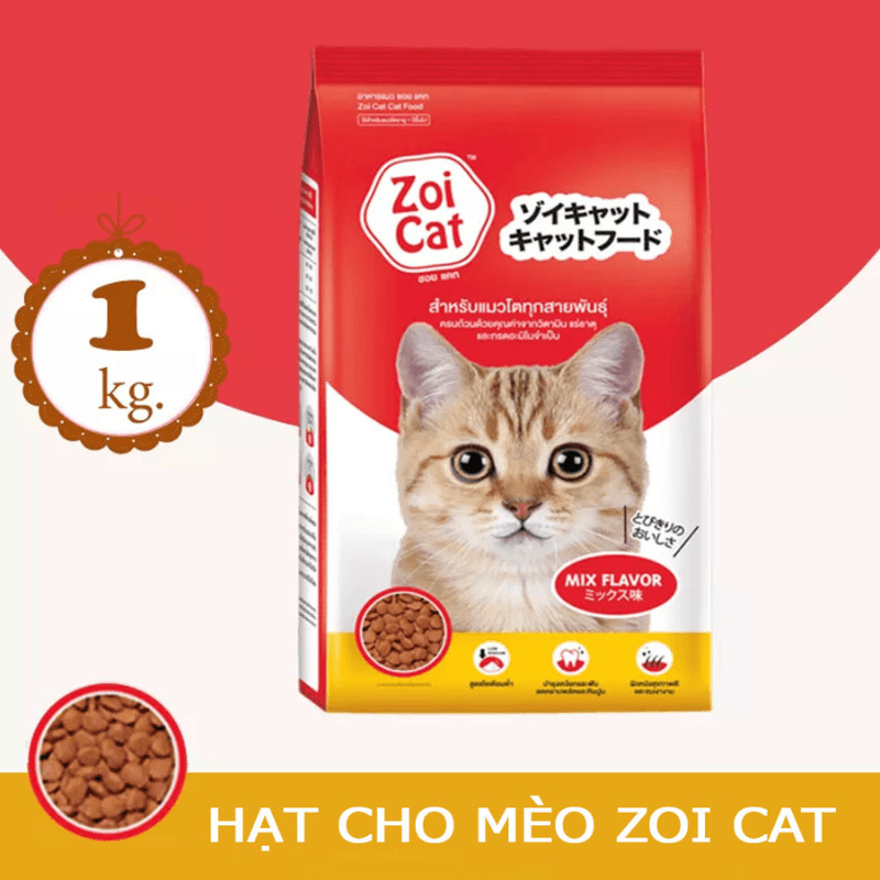 Hạt Cho Mèo Trưởng Thành Zoi Cat Mix Vị 1Kg - Paddy Pet Shop