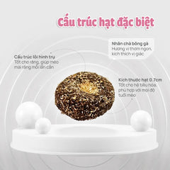 Hạt Mèo Macaron PetQ Topping Thịt Sấy Chà Bông 200g