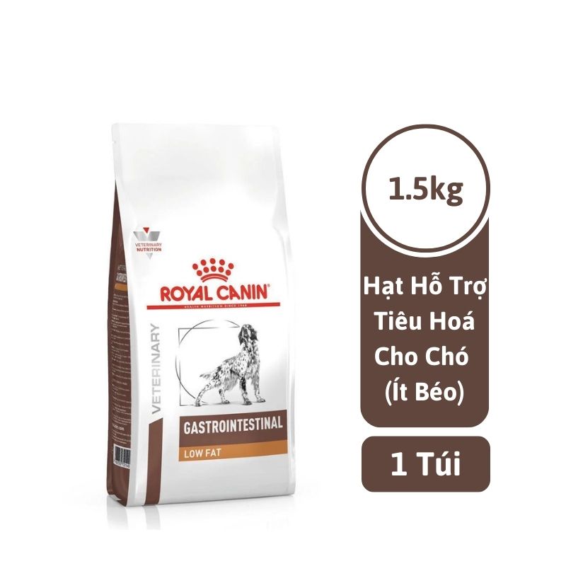 Thức Ăn Hạt Điều Trị Bệnh Cho Chó Ít Béo Royal Canin Gastrointestinal Low Fat 1.5kg