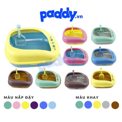 Khay Vệ Sinh Mèo 2 Màu 48x40x21cm (Tặng Xẻng) - Paddy Pet Shop