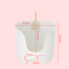 Khay Vệ Sinh Thành Cao Cho Mèo Richell <8kg 41x50x31