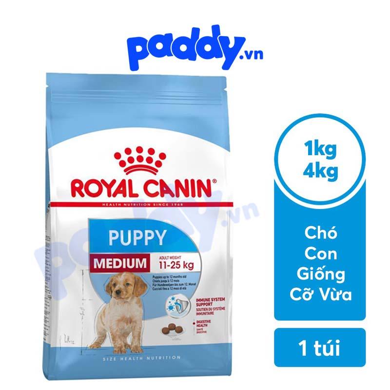 Thức Ăn Hạt Cho Chó Con Giống Vừa Royal Canin Medium Puppy - Paddy Pet Shop