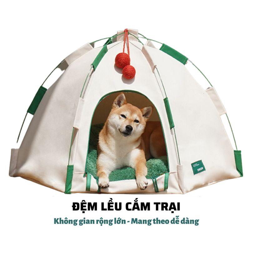 Nhà Nệm Cho Chó Mèo Hình Lều Cắm Trại ZEZE - Paddy Pet Shop