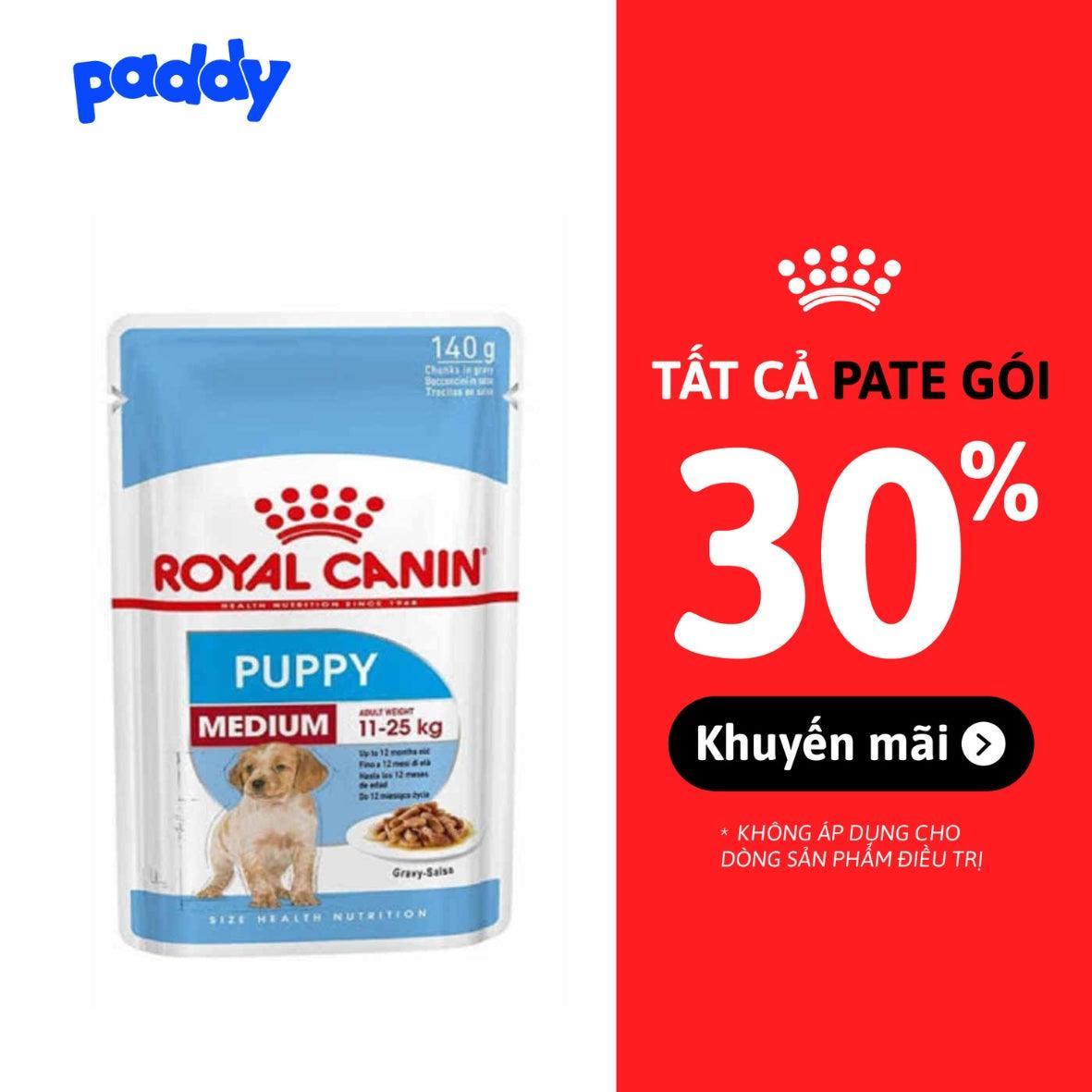 Pate Cho Chó Con Royal Canin Medium Puppy 140g - Paddy Pet Shop