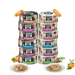 Pate Cho Chó Mèo Absolute Holistic Broth Chunks Lon 80g