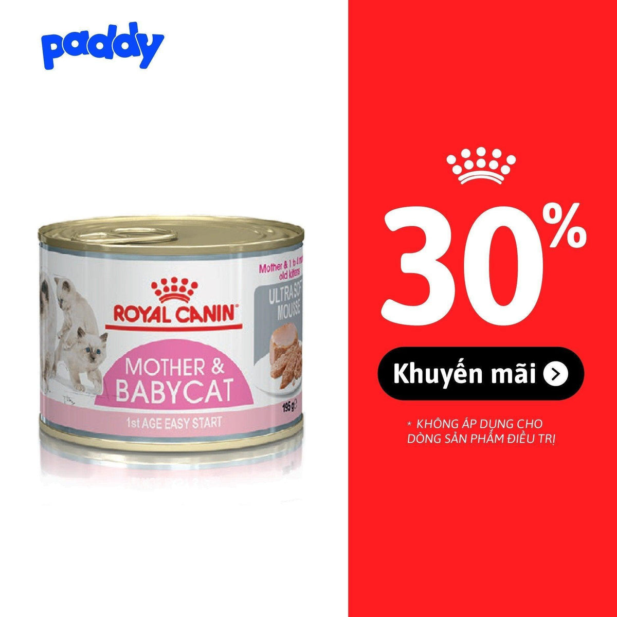 Pate Mèo Mẹ & Mèo Con Royal Canin Mother & Babycat (Lon 195g) - Paddy Pet Shop