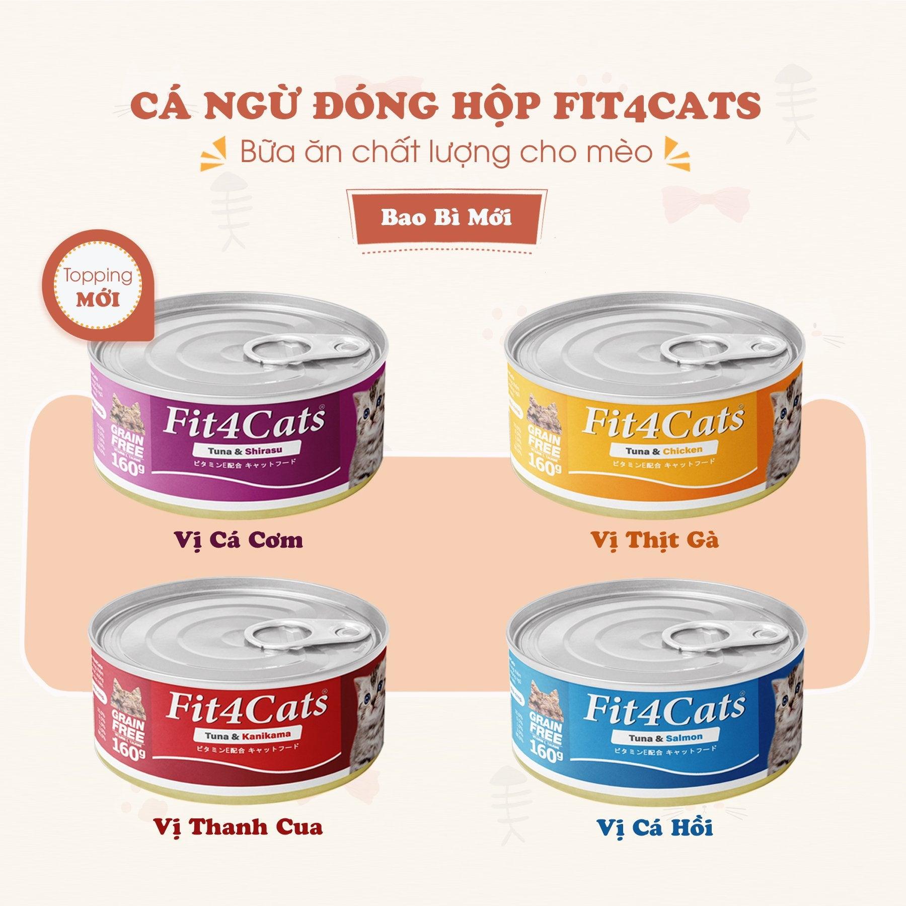 Pate Mèo Fit4Cats Cá Ngừ Mix (Lon 160g) - Paddy Pet Shop