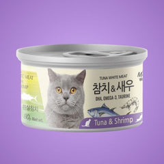 Pate Mèo Meowow Súp Cá Ngừ Trắng Nguyên Miếng (Lon 80g)